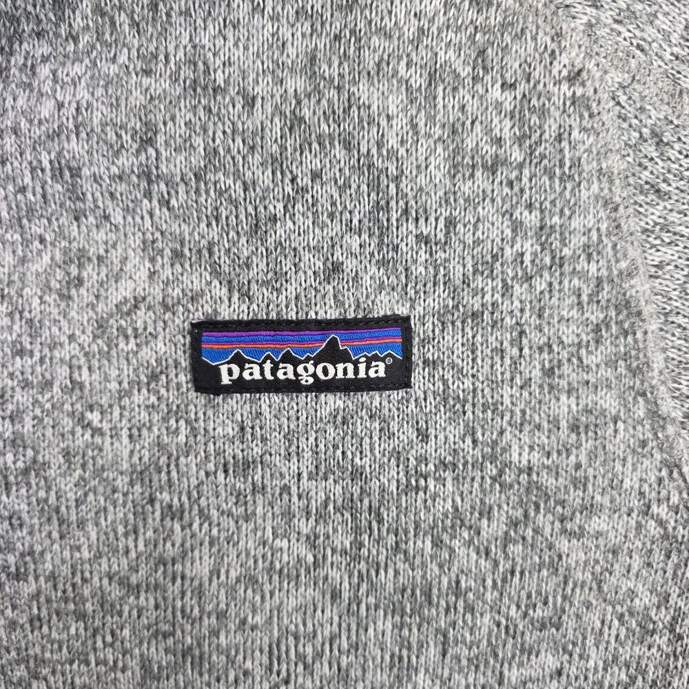 Womens Patagonia Gray 1/4 Zip Fleece Pullover Sweater Long Sleeve Polyester M - Picture 3 of 8